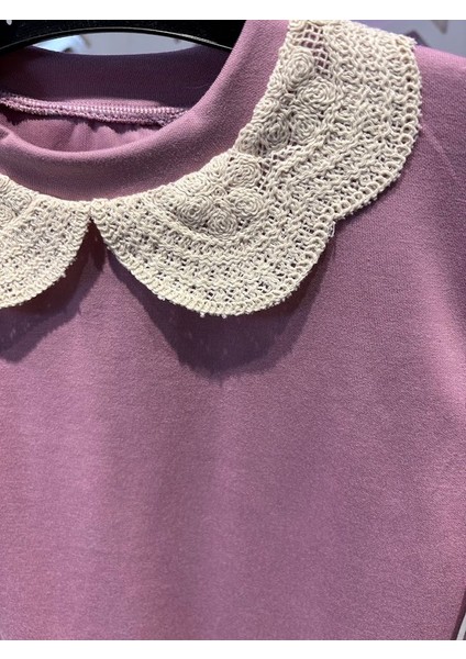 Kız Çocuk Yakalı Ispanyol Paça Lila Alt Üst Takım fırsatları