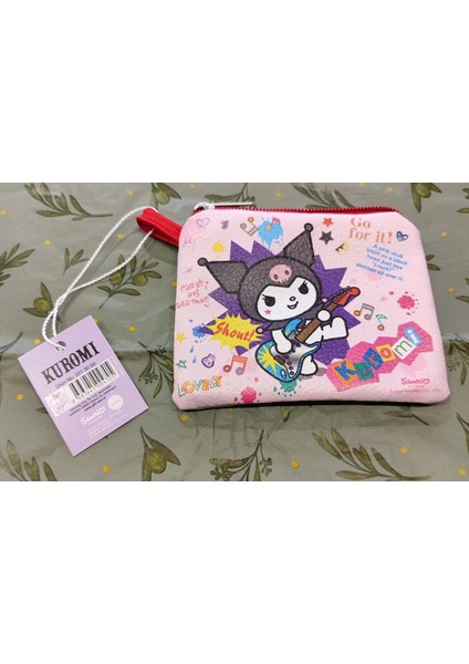 Çocuk Fermuarlı Para Çantası Kuromi Hello Kitty Figürlü Suni Deri
