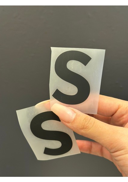 2 Li Ütü Ile Yapışan S Harfi Arma Transfer Baskı 5x4 cm