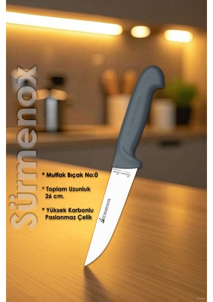 Sürmene Gri Serisi Mutfak Bıçak Seti Yüzme Sıyırma Kasap Et Ekmek Sebze Bıçağı 6 Lı Set HDS-107 modelleri