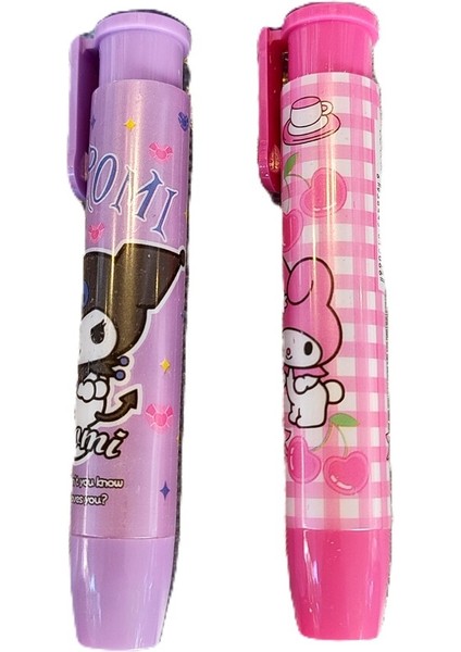 Basmalı Otomatik Rulo Silgi Kuromi My Melody Figürlü