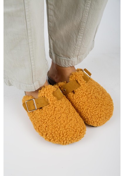 Suzen Kadın Hakiki Deri Kemerli Tedy Hardal Terlik fiyatları