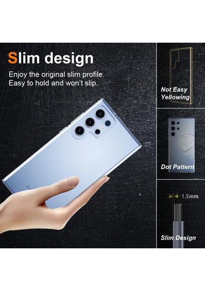 Galaxy S25 Ultra Magsafe Uyumlu Şeffaf Crystal Kılıf Clear Kapak Clear Case Şeffaf Kılıf Ultra Ince modelleri