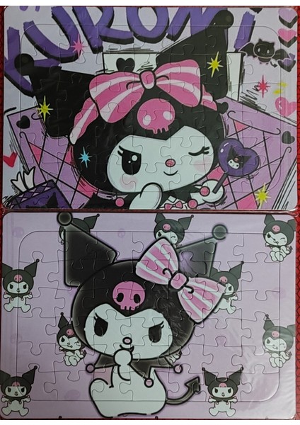 2 Adet Puzzle Yap Boz (33CM*23CM*42PARÇA) (Kuromi**-My Melody)
