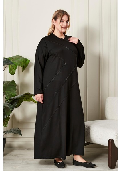 Kadın Büyük Beden Kristal Penye Elbise fırsatları