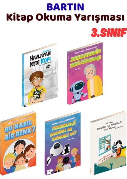 Bartın Kitap Okuma Yarışması 3.sınıf Kitapları, 5 Kitap Set, 3.sınıf Masal Öykü