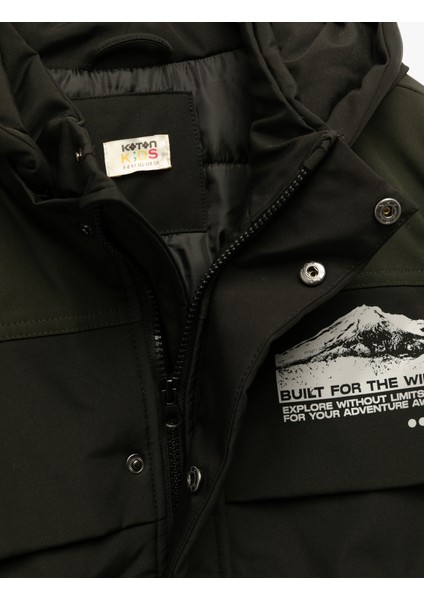 Çıtçıt Detaylı Uzun Kollu Kapşonlu Mont fırsatları