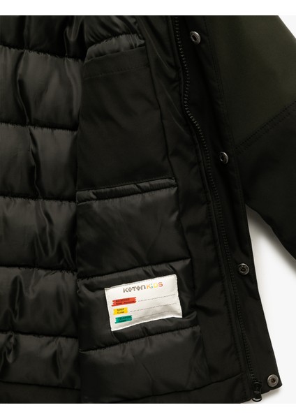 Çıtçıt Detaylı Uzun Kollu Kapşonlu Mont indirimleri