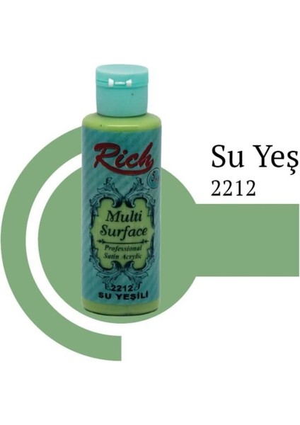 Rich Multi Surface 2212 Su Yeşili Akrilik Boya 120 cc