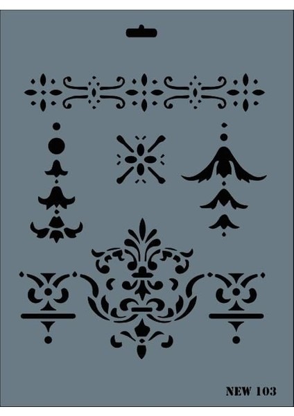 Rich New Seri N-103 Stencil 35X25 cm