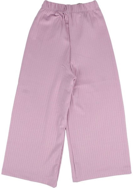 Kız Çocuk Lila Fitilli Bol Paça Tayt Pantolon - 1015634 modelleri