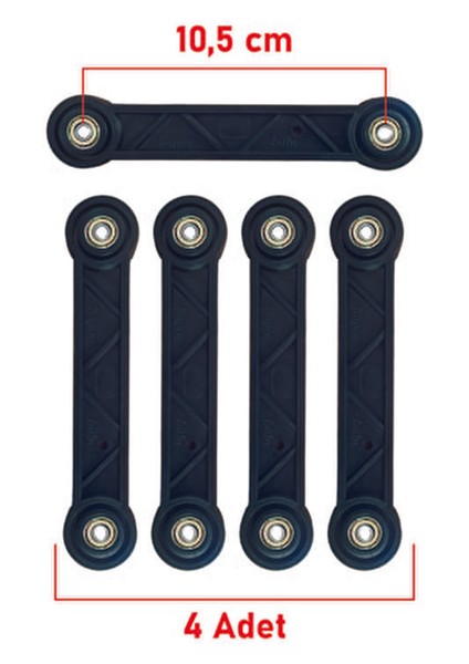 Kısa Sallama - Beşik Sallama Aparatı - Siyah - 4 Adet