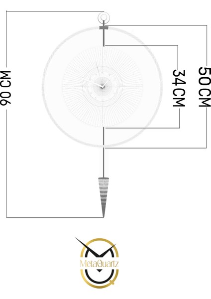 BlackBerry Lavinya (Kırılmaz)( Kablosuz Pilli LED ) - Chakra Dizayn - Metal (Mobilya) Duvar Saati modelleri