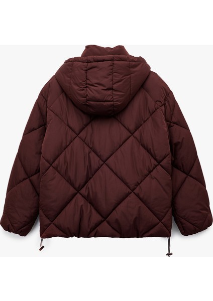 Polar Cep Detaylı Uzun Kollu Fermuarlı Su Itici Kapşonlu Kapitone Mont fırsatları