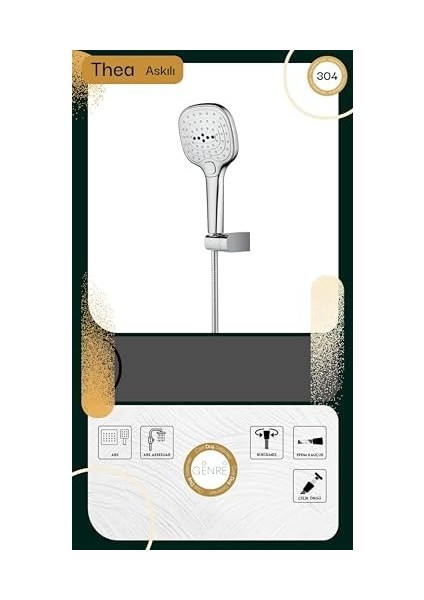 Thea Paslanmaz Çelik Örgülü Duş Spiralli Askılı Duş Seti fiyatları