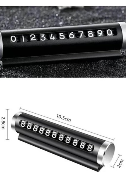 Universal Araç Içi Alüminyum Değiştirilebilen Çevirmeli Park Telefon Numaratörü Siyah fırsatları