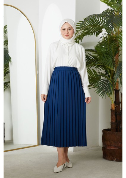 Pilikaşe Krep Etek-Indigo fiyatları