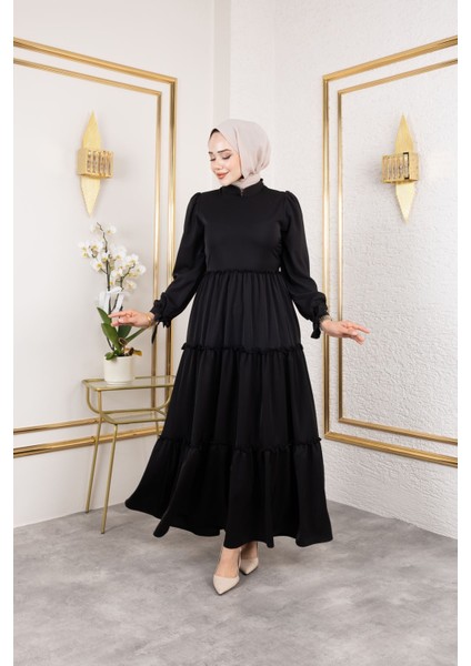 Kat Kat Bible Elbise-Siyah indirimleri