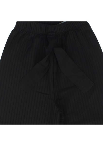 Kız Çocuk Siyah Fitilli Bol Paça Tayt Pantolon - 1015637 fiyatları