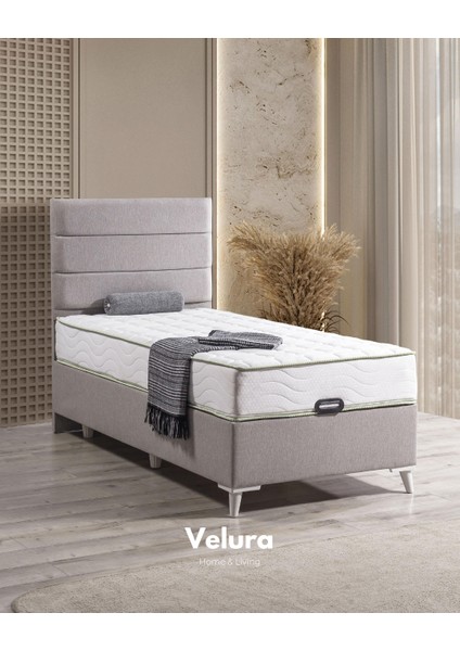 Rüya Form Tek Kişilik Yatak Baza Başlık Seti (140 x 190)