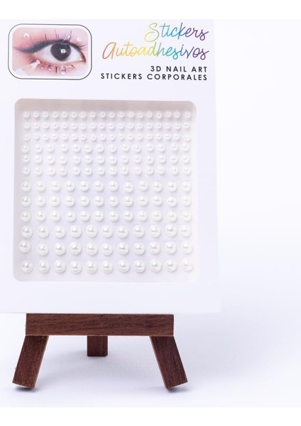 Bimotif Farklı Boyutlarda Incili Yüz ve Vücut Stickerı Makyaj Taşı 1 Kutu