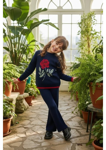 Kız Çocuk Pantolonlu Triko Takım modelleri