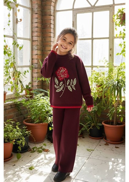 Kız Çocuk Pantolonlu Triko Takım modelleri