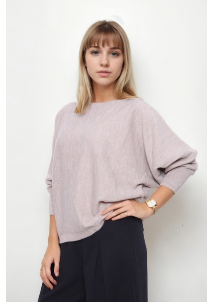 Geniş Yaka Yarasa Kol Oversize Triko Bluz fırsatları