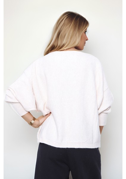Geniş Yaka Yarasa Kol Oversize Triko Bluz indirimleri