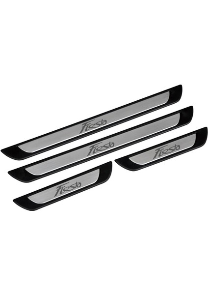 F. Fiesta Mk6 2009-2017 Modeller Krom Kapı Eşiği 4 Parça Paslanmaz Çelik Abs Çerçeve Uyumlu modelleri
