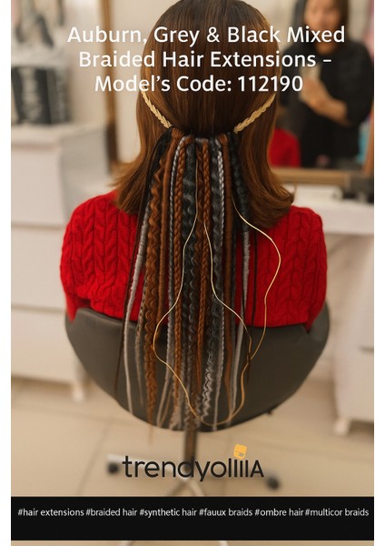 Rasta Saç-Üç Renkli Saç-Bohem Örgü Saç-Afro Tarz Saç