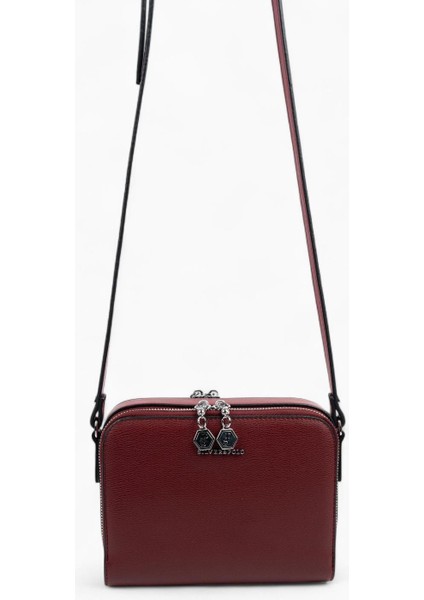 Silver & Polo Bordo - Bordo SP888 Kadın Çapraz Çanta