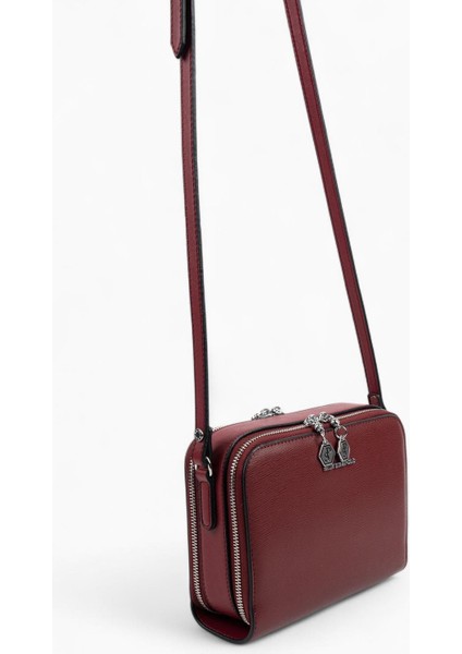 Silver & Polo Bordo - Bordo SP888 Kadın Çapraz Çanta