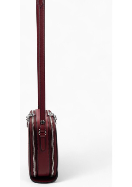 Silver & Polo Bordo - Bordo SP888 Kadın Çapraz Çanta