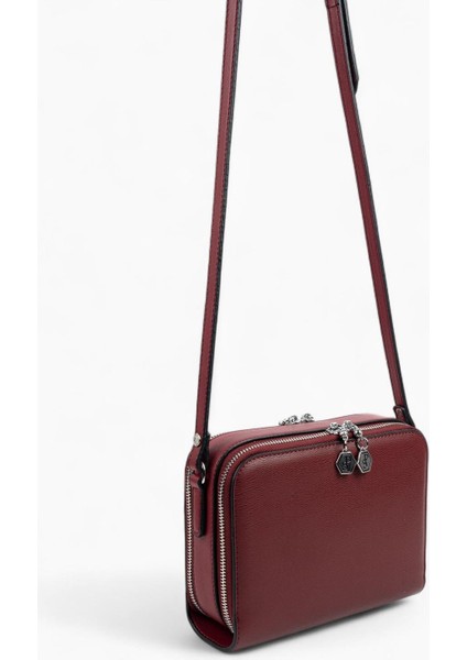 Silver & Polo Bordo - Bordo SP888 Kadın Çapraz Çanta