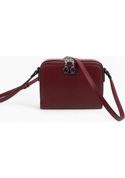 Silver & Polo Bordo - Bordo SP888 Kadın Çapraz Çanta