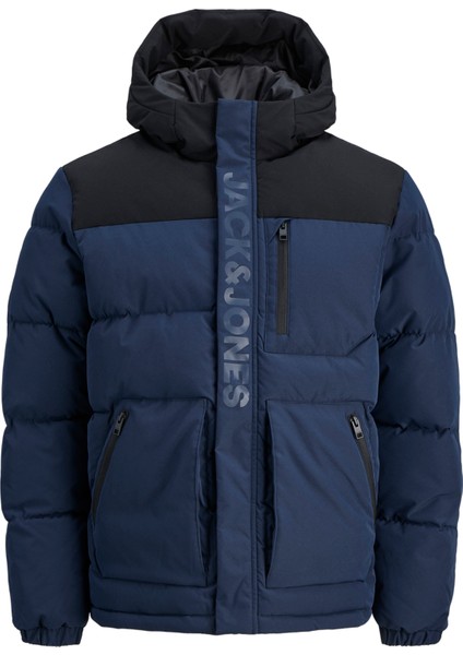 Erkek Logo Detayli Kapüsonlu Mont - Mount