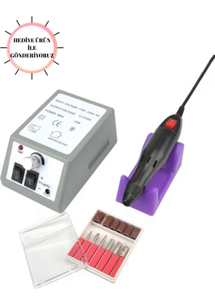 Protez Tırnak Freze Makinesi Manikür Pedikür 2000 Tırnak Törpü Cihazı Elektrikli 6 Başlık Mercedes