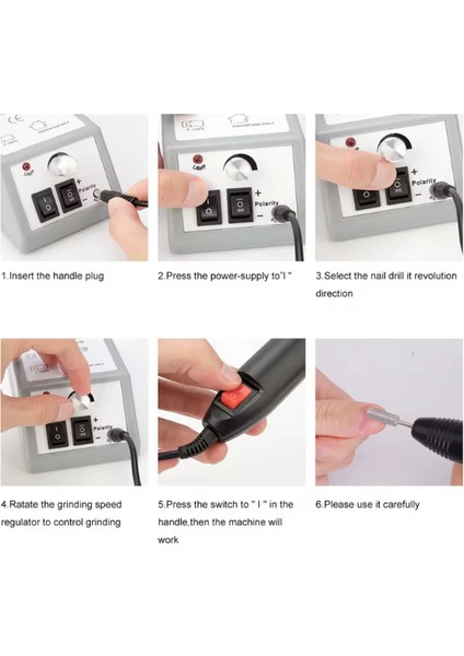 Protez Tırnak Freze Makinesi Manikür Pedikür 2000 Tırnak Törpü Cihazı Elektrikli 6 Başlık Mercedes modelleri