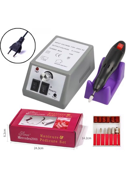Protez Tırnak Freze Makinesi Manikür Pedikür 2000 Tırnak Törpü Cihazı Elektrikli 6 Başlık Mercedes fırsatları