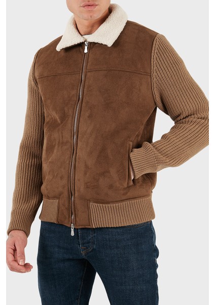 % 100 Yün Regular Fit Klasik Yaka Fermuarlı Ceket Erkek Ceket 13196 58005 190