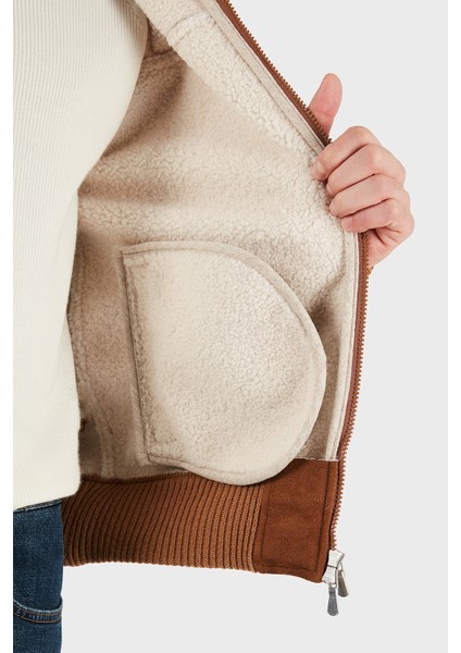 % 100 Yün Regular Fit Klasik Yaka Fermuarlı Ceket Erkek Ceket 13196 58005 190