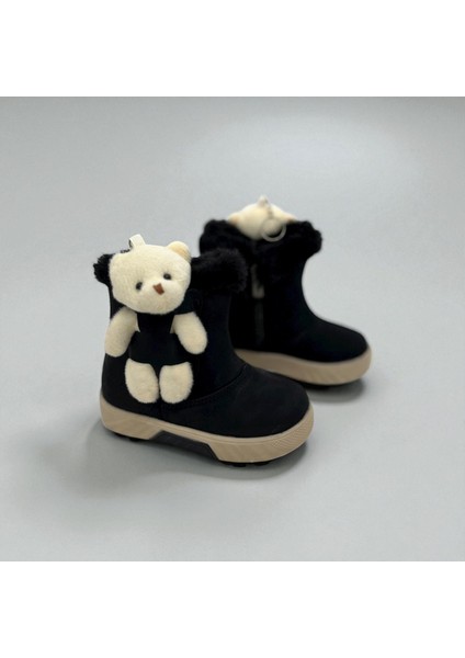 Ayıcık Desenli Kız Çocuk Kaymaz Taban Bot