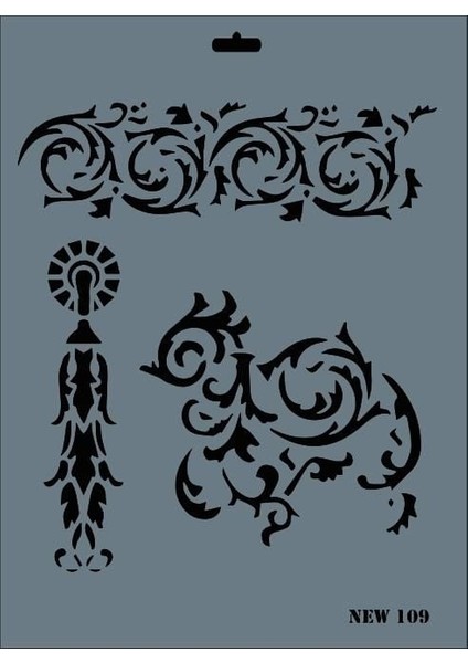 Rich New Seri N-109 Stencil 35X25 cm