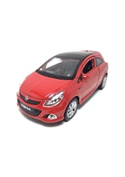 Opel Corsa Diecast Model Araba 1:32 Ölçek Metal Gövde Kırmızı Renkli Tasarım