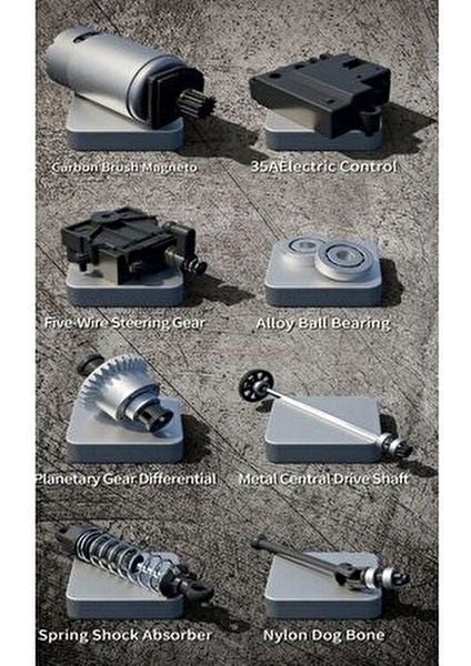 Uzaktan Kumandalı 50 Km/hız Yapan Rc Araba Suv 4x4 Full Iç Metal Kasa Şarjlı Full Fonksiyonlu fiyatları