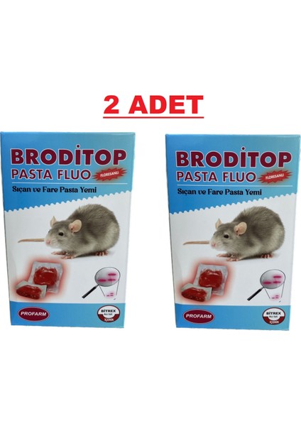 - Broditop Pasta Fluo Sıçan Fare Pasta Yem 100GR x 2 Adet