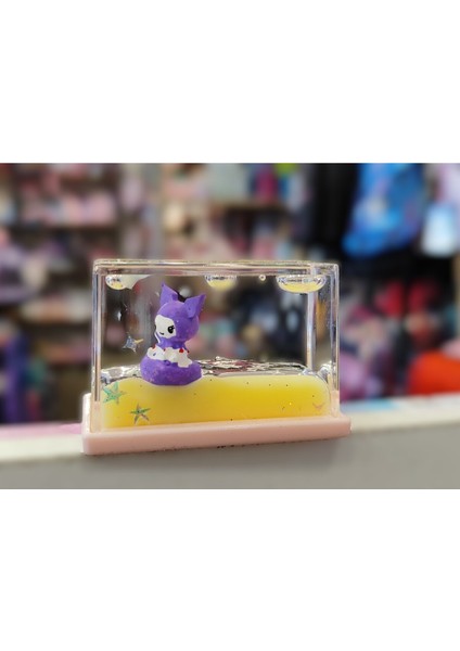 Kuromi Figürlü Küçük Boy Sulu Batmayan Dekoratif Süs Sarı ( 5cm * 4 cm )