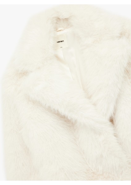 Kruvaze Yaka Uzun Kollu Kısa Suni Kürk Kaban indirimleri