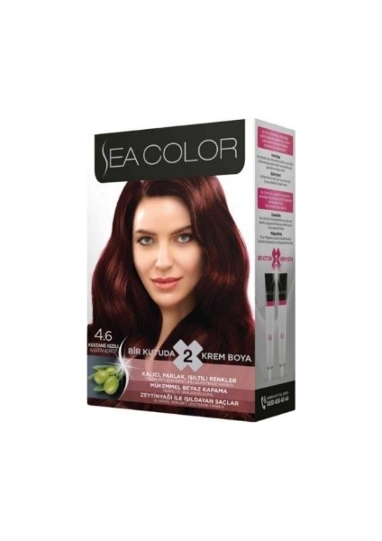 Color Kit Saç Boyası Kestane Kızılı 4.6 1 Adet